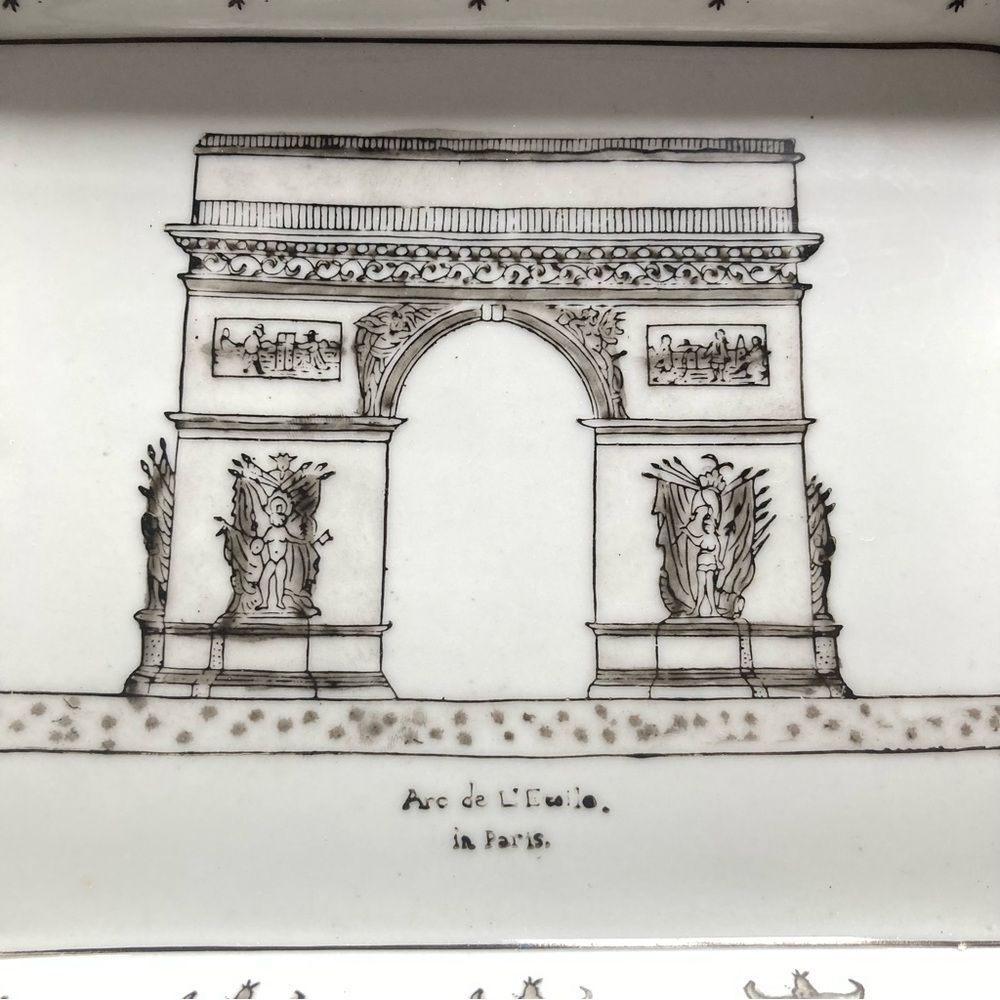 Arc de Triomphe Change Tray in Porcelain Hand Painted Imported from France - Picture 5 of 8